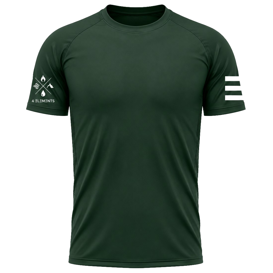Earth tee in forest green